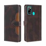 For Ulefone Note  9P Skin Feel Straw Hat Magnetic Buckle Leather Phone Case(Brown)