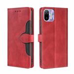 For Ulefone Note 6 / 6P Skin Feel Straw Hat Magnetic Buckle Leather Phone Case(Red)