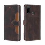 For Ulefone Note 10 Skin Feel Straw Hat Magnetic Buckle Leather Phone Case(Brown)