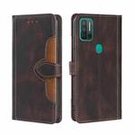 For Ulefone Note 11P Skin Feel Straw Hat Magnetic Buckle Leather Phone Case(Brown)