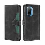 For Ulefone Note 13P Skin Feel Straw Hat Magnetic Buckle Leather Phone Case(Black)