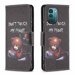 For Nokia G21 / G11 Colored Drawing Pattern Horizontal Flip Leather Phone Case(Bear)