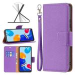 For Xiaomi Redmi Note 11 Global Litchi Texture Pure Color Leather Phone Case(Purple)