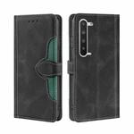 For Sharp Aquos R5G Skin Feel Straw Hat Magnetic Buckle Leather Phone Case(Black)