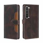 For Sharp Aquos R5G Skin Feel Straw Hat Magnetic Buckle Leather Phone Case(Brown)