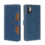 For UMIDIGI Power 5 Skin Feel Straw Hat Magnetic Buckle Leather Phone Case(Blue)