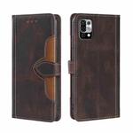 For UMIDIGI Power 5 Skin Feel Straw Hat Magnetic Buckle Leather Phone Case(Brown)