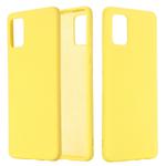 For Galaxy A71 Solid Color Liquid Silicone Shockproof Full Coverage Protective Case(Yellow)