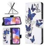 For Samsung Galaxy A23 5G Colored Drawing Pattern Flip Leather Phone Case(Butterflies)