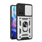 For Xiaomi Redmi Note 11 5G Sliding Camera Cover TPU+PC Phone Case(Silver)