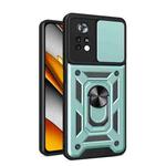 For Xiaomi Poco X4 Pro 5G Sliding Camera Cover TPU+PC Phone Case(Green)