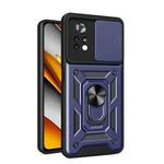 For Xiaomi Poco X4 Pro 5G Sliding Camera Cover TPU+PC Phone Case(Blue)