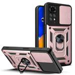 For Xiaomi Redmi Note 11S Sliding Camera Cover TPU+PC Phone Case(Rose Gold)