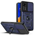 For Xiaomi Redmi Note 11S Sliding Camera Cover TPU+PC Phone Case(Blue)