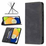 For Samsung Galaxy A03 166mm BF08 Magnetic RFID Flip Leather Phone Case(Black)