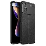 For Xiaomi Poco M4 Pro Fine Hole Version Litchi Texture Shockproof TPU Phone Case(Black)