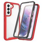 For Samsung Galaxy S22+ 5G Starry Sky Full Body Hybrid Shockproof Phone Case(Red)
