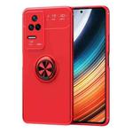 For Xiaomi Redmi K40S Metal Ring Holder TPU Phone Case(Red)