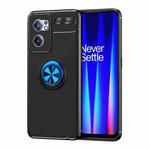 For OnePlus Nord CE 2 5G Metal Ring Holder TPU Phone Case(Black+Blue)