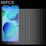 50 PCS 0.26mm 9H 2.5D Tempered Glass Film For TCL 20 AX 5G