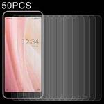 50 PCS 0.26mm 9H 2.5D Tempered Glass Film For Sharp Aquos Sense3 Basic