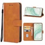 Leather Phone Case For Sharp Aquos Sense SHV40(Brown)