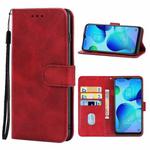 Leather Phone Case For TCL 20 AX 5G(Red)