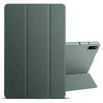 For Huawei Matepad 11 2021 3-folding Honeycomb TPU Leather Tablet Case(Pine Green)