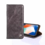 For Samsung Galaxy A12 Non-Magnetic Retro Texture Leather Phone Case(Grey)