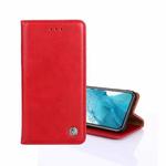 For Samsung Galaxy S21+ 5G Non-Magnetic Retro Texture Leather Phone Case(Red)
