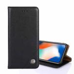 For LG G8 ThinQ Non-Magnetic Retro Texture Horizontal Flip Leather Phone Case(Black)