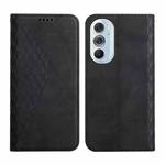 For Motorola Edge X30 Diamond Splicing Skin Feel Magnetic Leather Phone Case(Black)