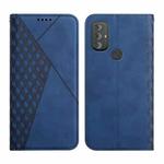 For Motorola Moto G Power 2022 Diamond Splicing Skin Feel Magnetic Leather Phone Case(Blue)