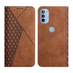 For Motorola Moto G31 / G41 Diamond Splicing Skin Feel Magnetic Leather Phone Case(Brown)