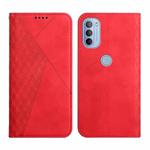 For Motorola Moto G31 / G41 Diamond Splicing Skin Feel Magnetic Leather Phone Case(Red)