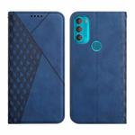 For Motorola Moto G71 5G Diamond Splicing Skin Feel Magnetic Leather Phone Case(Blue)