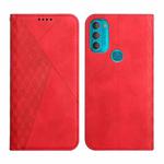 For Motorola Moto G71 5G Diamond Splicing Skin Feel Magnetic Leather Phone Case(Red)