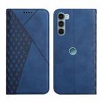 For Motorola Moto G200 5G / Edge S30 Diamond Splicing Skin Feel Magnetic Leather Phone Case(Blue)