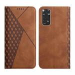 For Xiaomi Redmi Note 11/11S Overseas Version Diamond Splicing Skin Feel Magnetic Leather Phone Case(Brown)