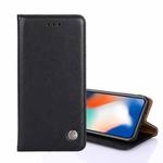 For Xiaomi Redmi 9 Non-Magnetic Retro Texture Leather Phone Case(Black)