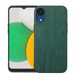 For Samsung Galaxy A03 Core Wood Texture PU Phone Case(Green)