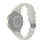 20mm Ring Buckle Silicone Watch Band(Milk White)