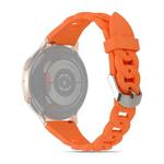 20mm Ring Buckle Silicone Watch Band(Orange)