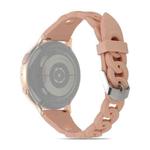22mm Ring Buckle Silicone Watch Band(Pink)