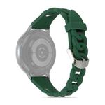 22mm Ring Buckle Silicone Watch Band(Army Green)