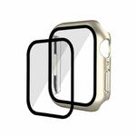Electroplating Matte All-inclusive PC + Tempered Glass Watch Case For Apple Watch Series 9 / 8 / 7 41mm(Star Silver)