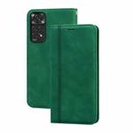 For Xiaomi Redmi Note 11 / Note 11S Frosted Business Magnetic Flip Leather Phone Case(Green)