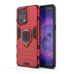 For OPPO Find X5 Pro Magnetic Ring Holder PC + TPU Phone Case(Red)