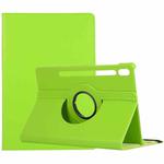 For Samsung Galaxy Tab S8 Ultra 360 Degrees Rotation Holder Litchi Leather Tablet Case(Green)