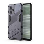 For OPPO Realme 9 Pro+ Punk Armor 2 in 1 PC + TPU Shockproof Phone Case with Invisible Holder(Grey)